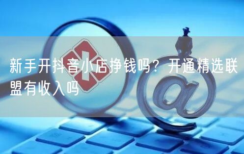 新手开抖音小店挣钱吗？开通精选联盟有收入吗