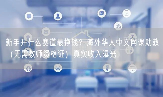 新手开什么赛道最挣钱？海外华人中文网课助教（无需教师资格证）真实收入曝光